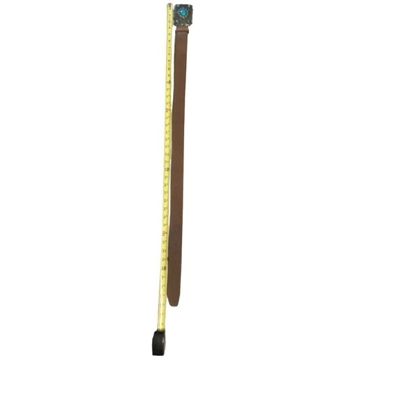 Faded Glory belt Women’s southwestern leather belt faux turquoise buckle - Picture 9 of 9